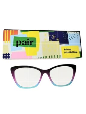 Pair Eyewear Brand Wanda Style Magnetic Topper "The Licorice To Seafoam Gradient